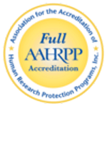Seal of accreditation from AAHRPP