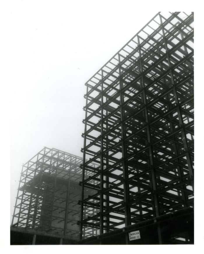 framework in place for what became the Social Sciences Tower and Business Administration Tower (now called Heller Hall)