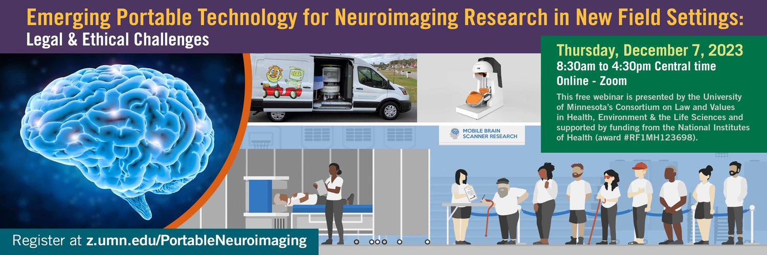 Graphic promoting the Consortium’s conference on emerging portable technology for neuroimaging research