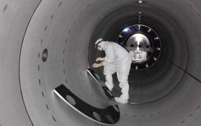 LIGO technician at work