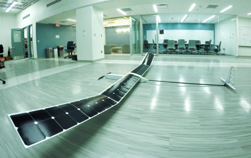 Solar powered flying drone