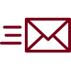 illustrated icon of a flying envelope