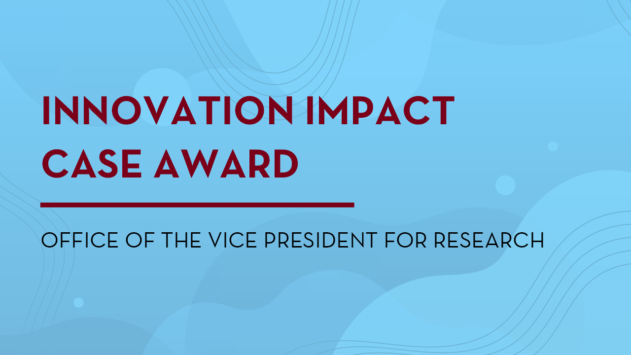Graphic reading Innovation Impact Case Award